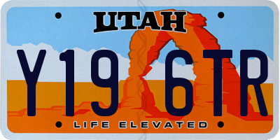 UT license plate Y196TR