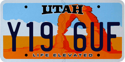 UT license plate Y196UF