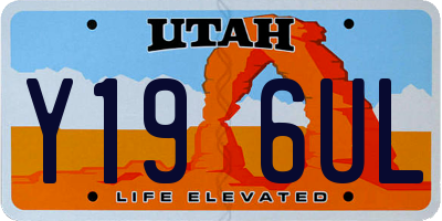 UT license plate Y196UL