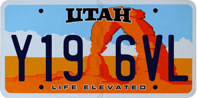 UT license plate Y196VL
