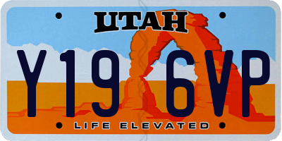 UT license plate Y196VP