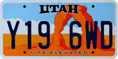 UT license plate Y196WD