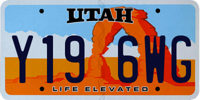 UT license plate Y196WG