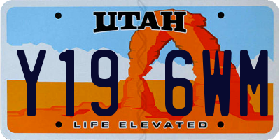 UT license plate Y196WM