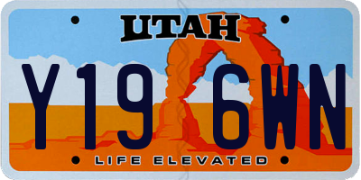 UT license plate Y196WN