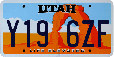 UT license plate Y196ZF