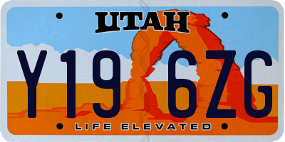UT license plate Y196ZG