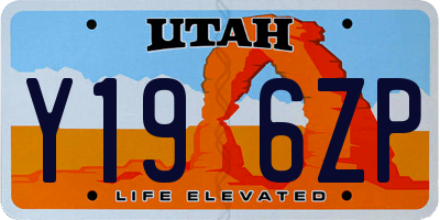 UT license plate Y196ZP