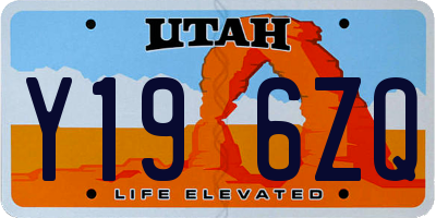 UT license plate Y196ZQ