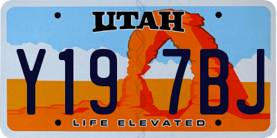 UT license plate Y197BJ