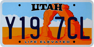 UT license plate Y197CL