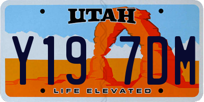 UT license plate Y197DM