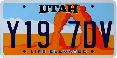 UT license plate Y197DV