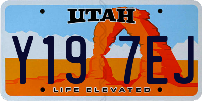 UT license plate Y197EJ