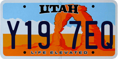 UT license plate Y197EQ
