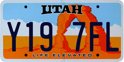 UT license plate Y197FL