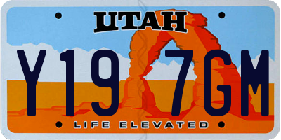 UT license plate Y197GM