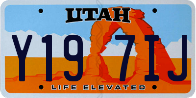 UT license plate Y197IJ