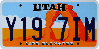 UT license plate Y197IM