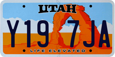 UT license plate Y197JA