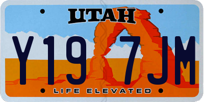 UT license plate Y197JM