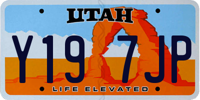 UT license plate Y197JP