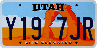UT license plate Y197JR