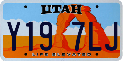 UT license plate Y197LJ