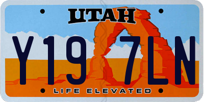 UT license plate Y197LN