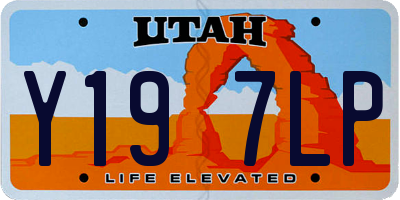 UT license plate Y197LP