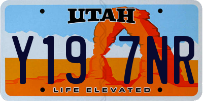 UT license plate Y197NR
