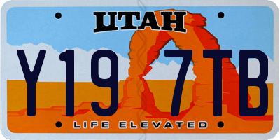 UT license plate Y197TB