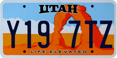UT license plate Y197TZ