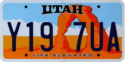 UT license plate Y197UA