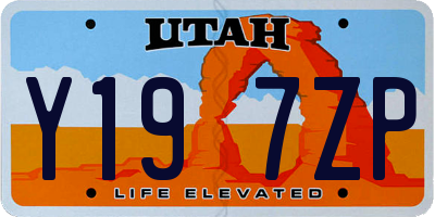 UT license plate Y197ZP