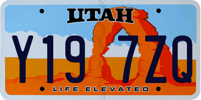 UT license plate Y197ZQ