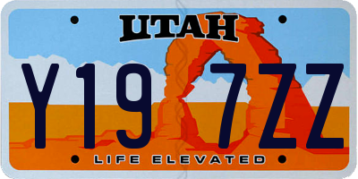 UT license plate Y197ZZ