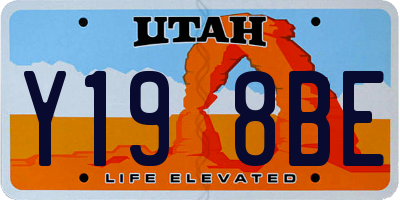 UT license plate Y198BE