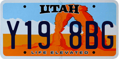 UT license plate Y198BG