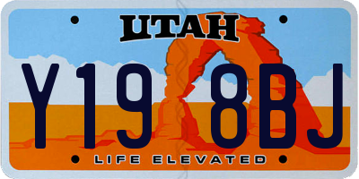 UT license plate Y198BJ