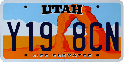UT license plate Y198CN