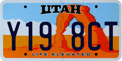 UT license plate Y198CT
