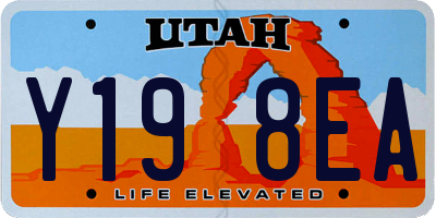 UT license plate Y198EA
