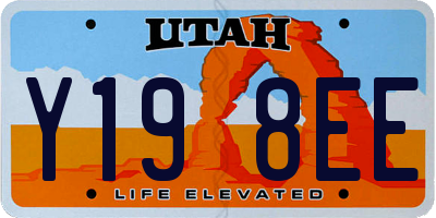 UT license plate Y198EE