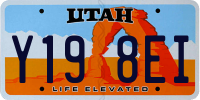 UT license plate Y198EI