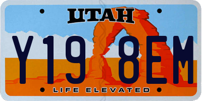 UT license plate Y198EM