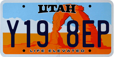 UT license plate Y198EP
