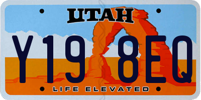 UT license plate Y198EQ