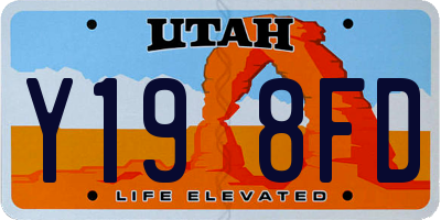 UT license plate Y198FD