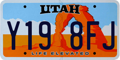 UT license plate Y198FJ